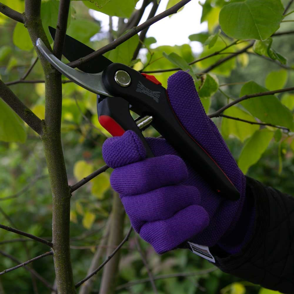 Sécateur professionnel avec poignée ergonomique et cran de sécurité