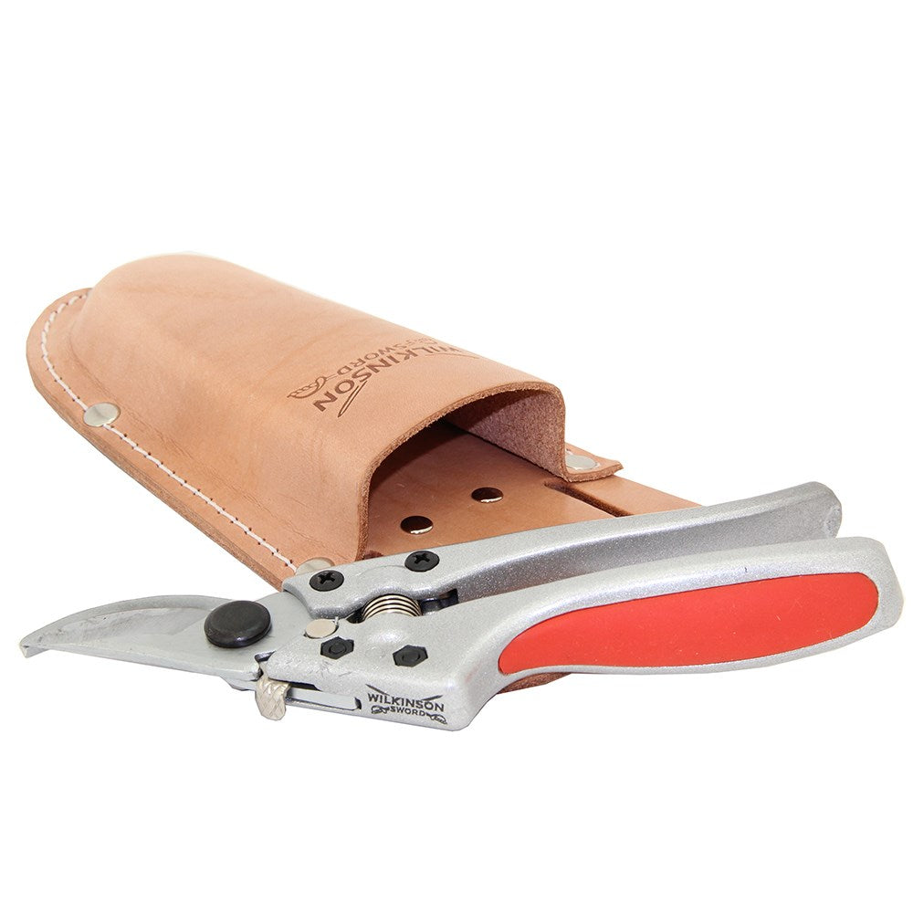Étui professionnel en cuir pour sécateur de jardin avec clip ceinture