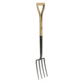 Fourche de bordure en acier au carbone avec poignée ergonomique en frêne pour le jardin