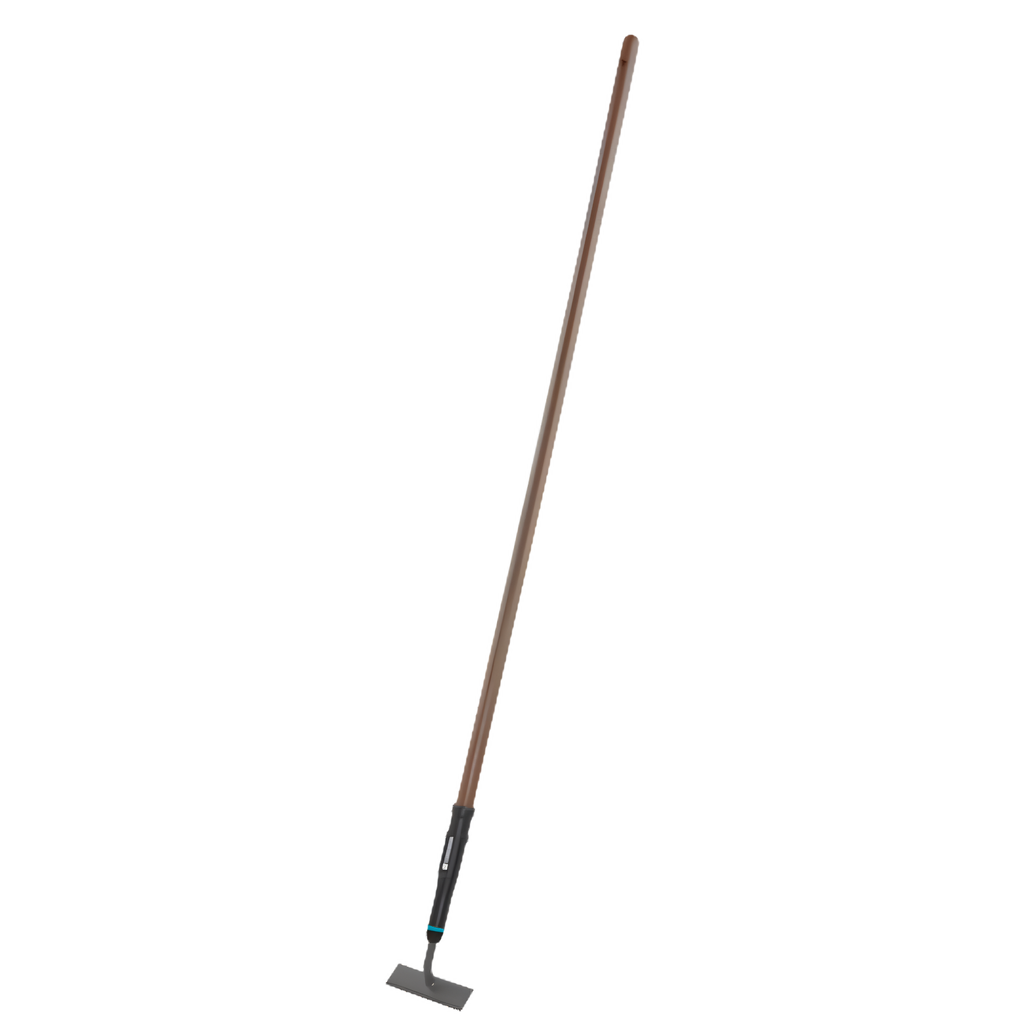 Houe sarcleuse en acier trempé de 14 cm avec manche en bois pour le désherbage du jardin