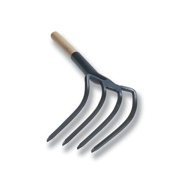 Fourche à fumier carrée à 4 dents avec manche économique de 183 cm robuste