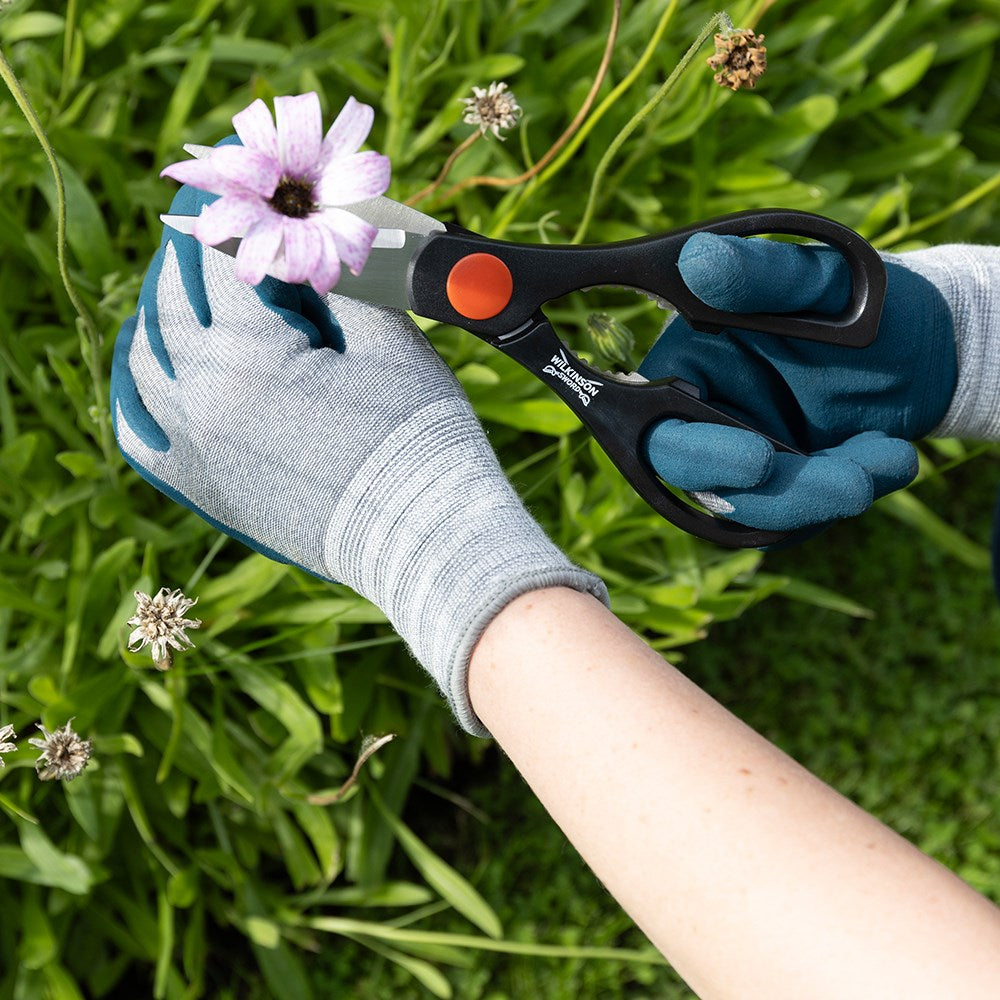 Ciseaux dentelés robustes en acier inoxydable pour jardin, cuisine, usages multiples