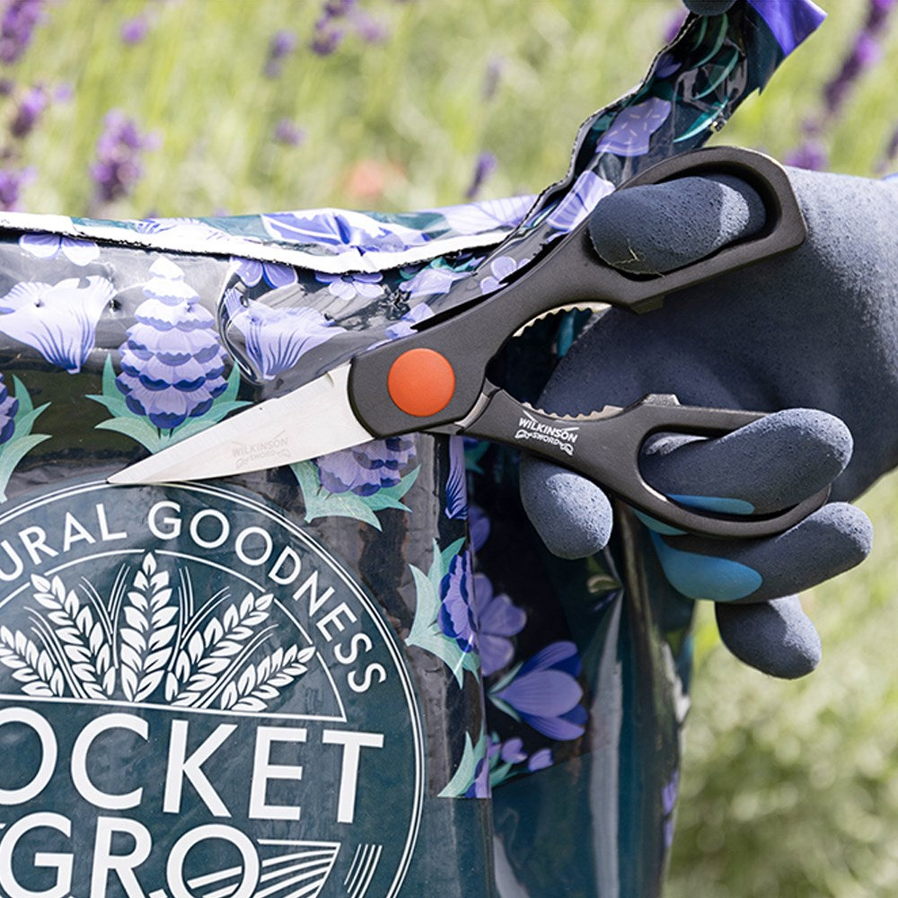 Ciseaux dentelés robustes en acier inoxydable pour jardin, cuisine, usages multiples